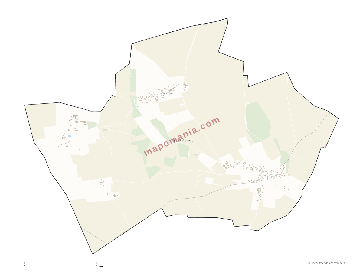 Carte de Saint-Arnoult à personnaliser