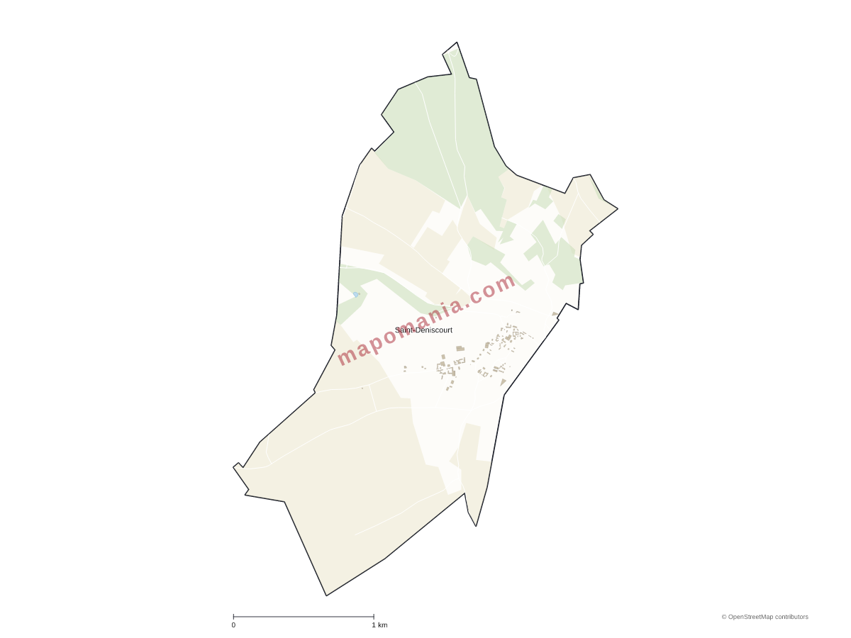 Carte de Saint-Deniscourt à personnaliser