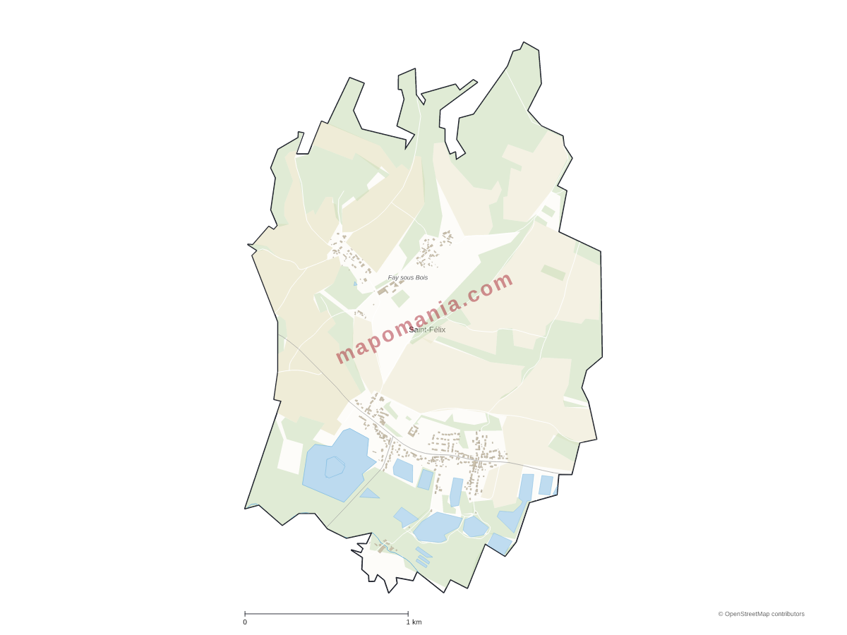 Carte de Saint-Félix à personnaliser