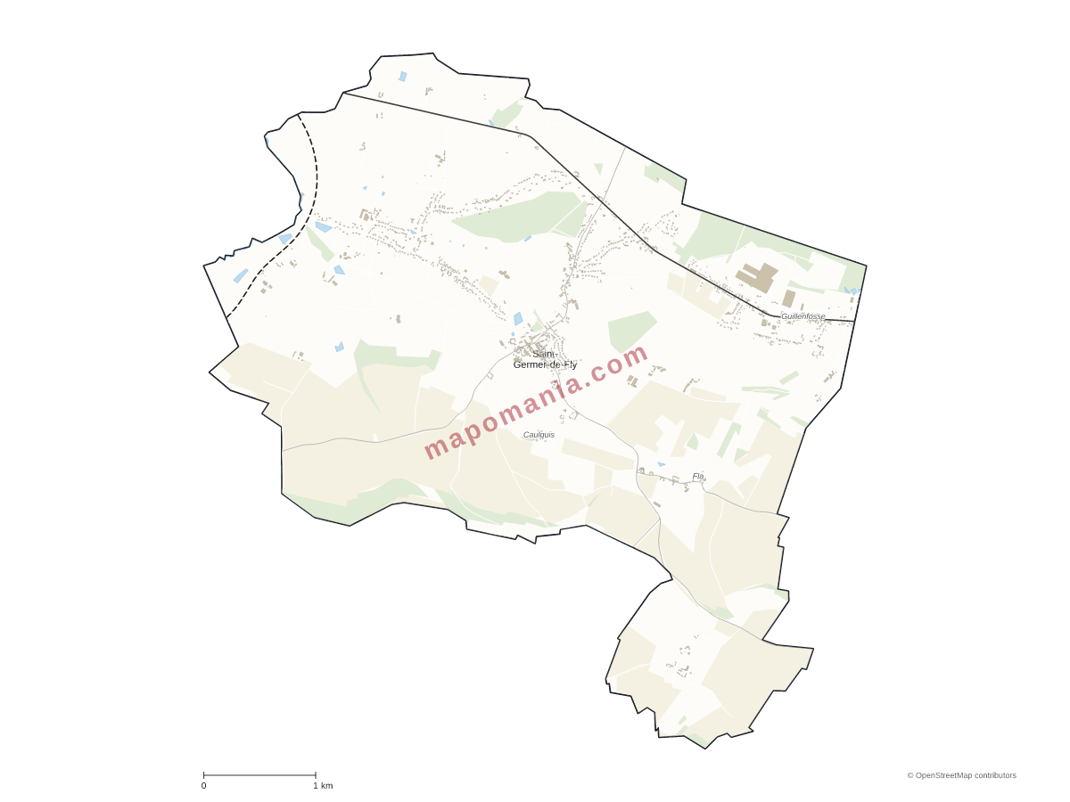 Carte de Saint-Germer-de-Fly à personnaliser