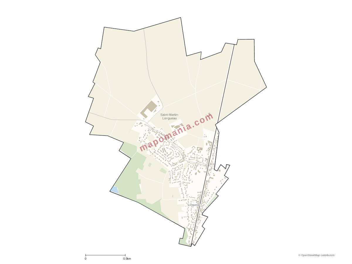 Carte de Saint-Martin-Longueau à personnaliser
