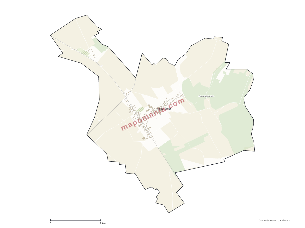 Carte de Saint-Maur à personnaliser