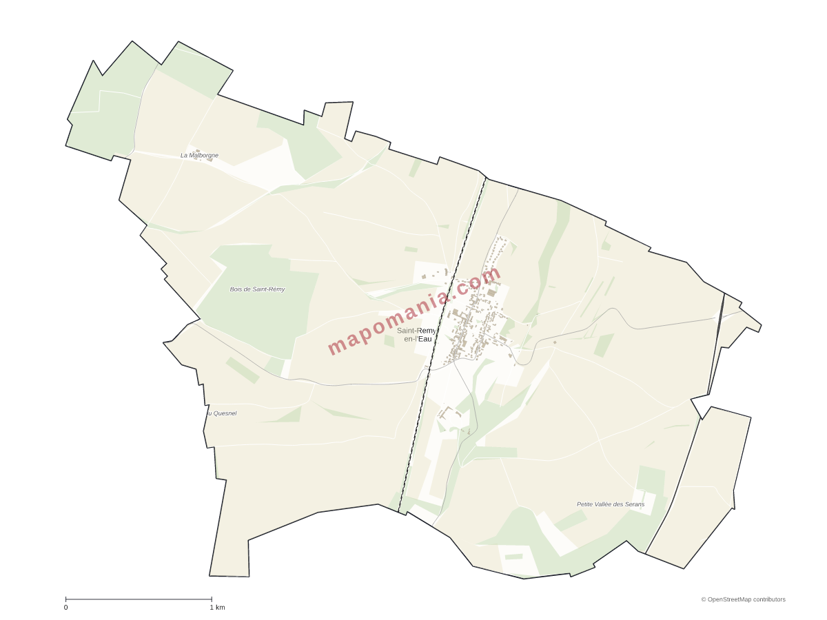 Carte de Saint-Remy-en-l'Eau à personnaliser