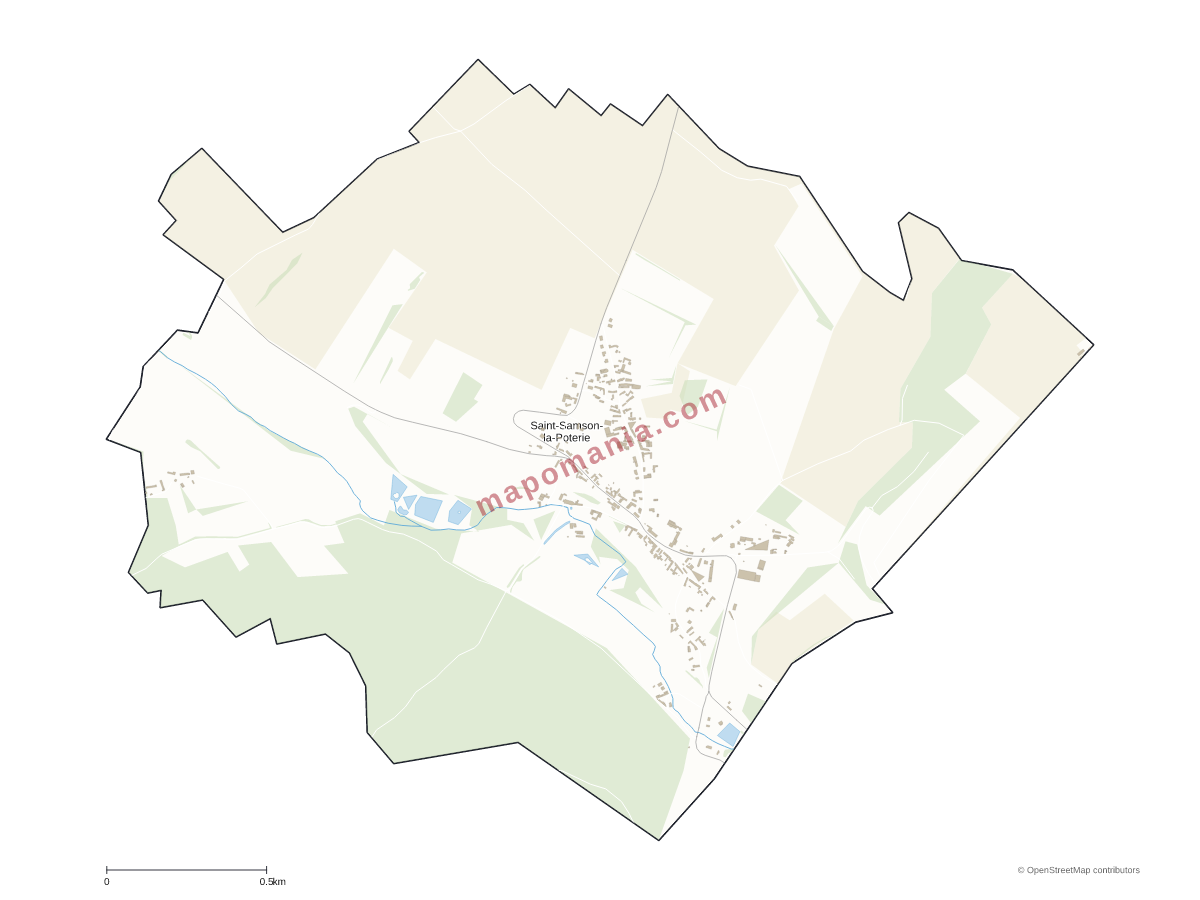 Carte de Saint-Samson-la-Poterie à personnaliser