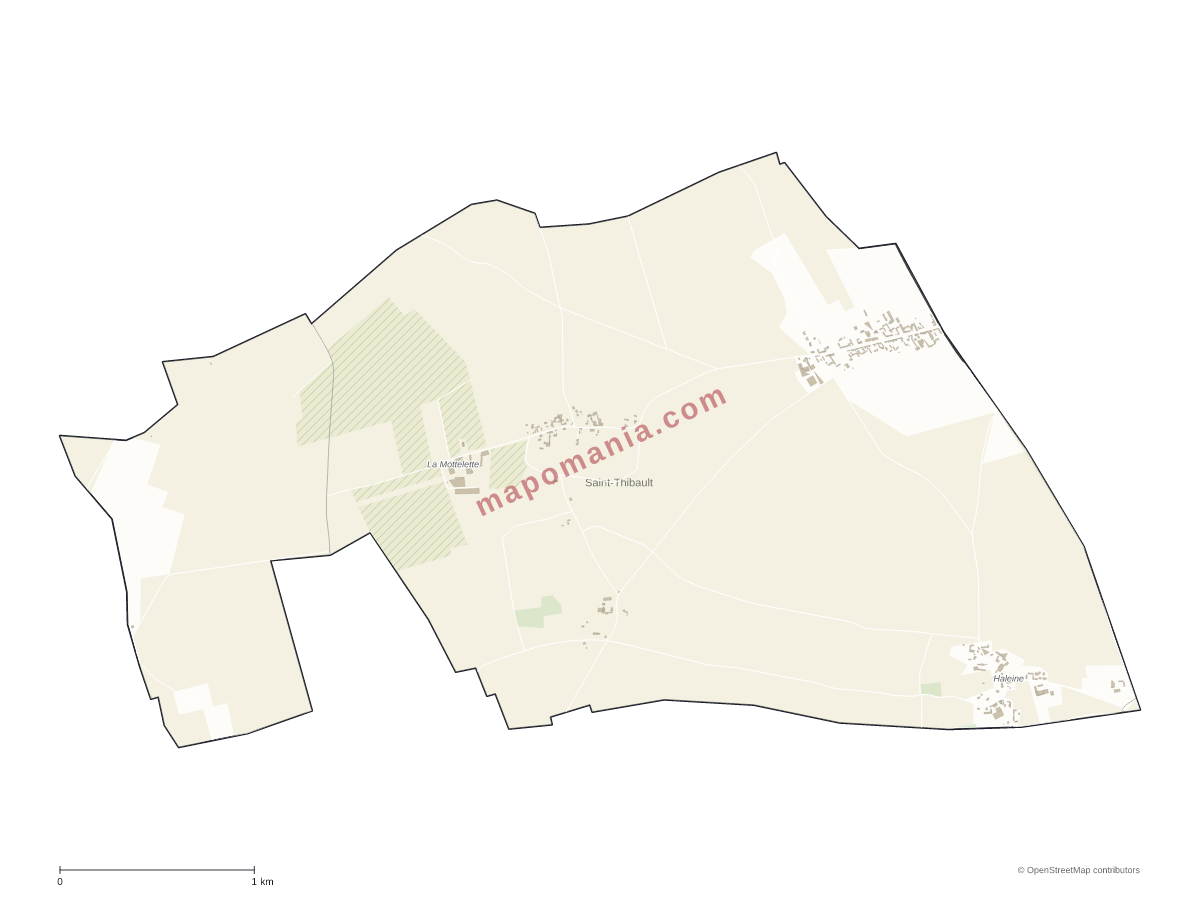 Carte de Saint-Thibault à personnaliser