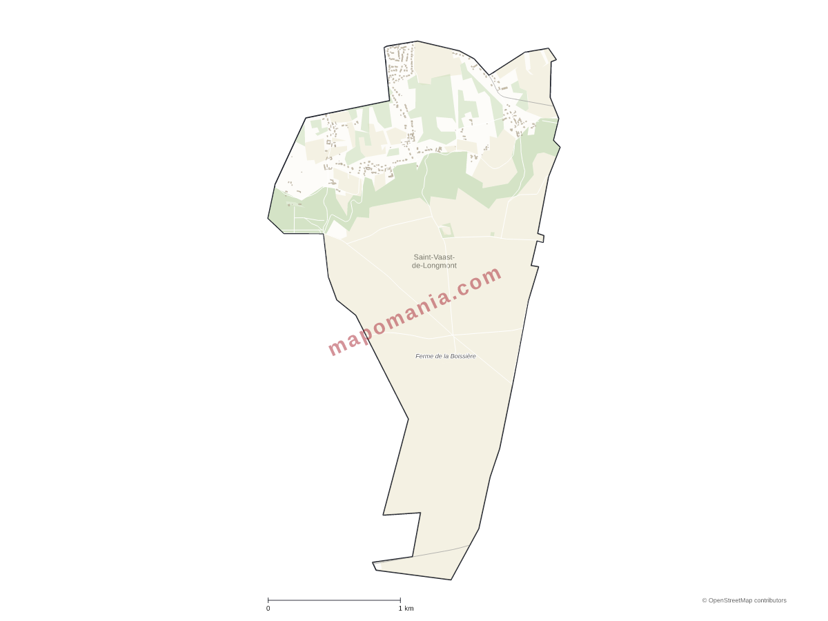 Carte de Saint-Vaast-de-Longmont à personnaliser