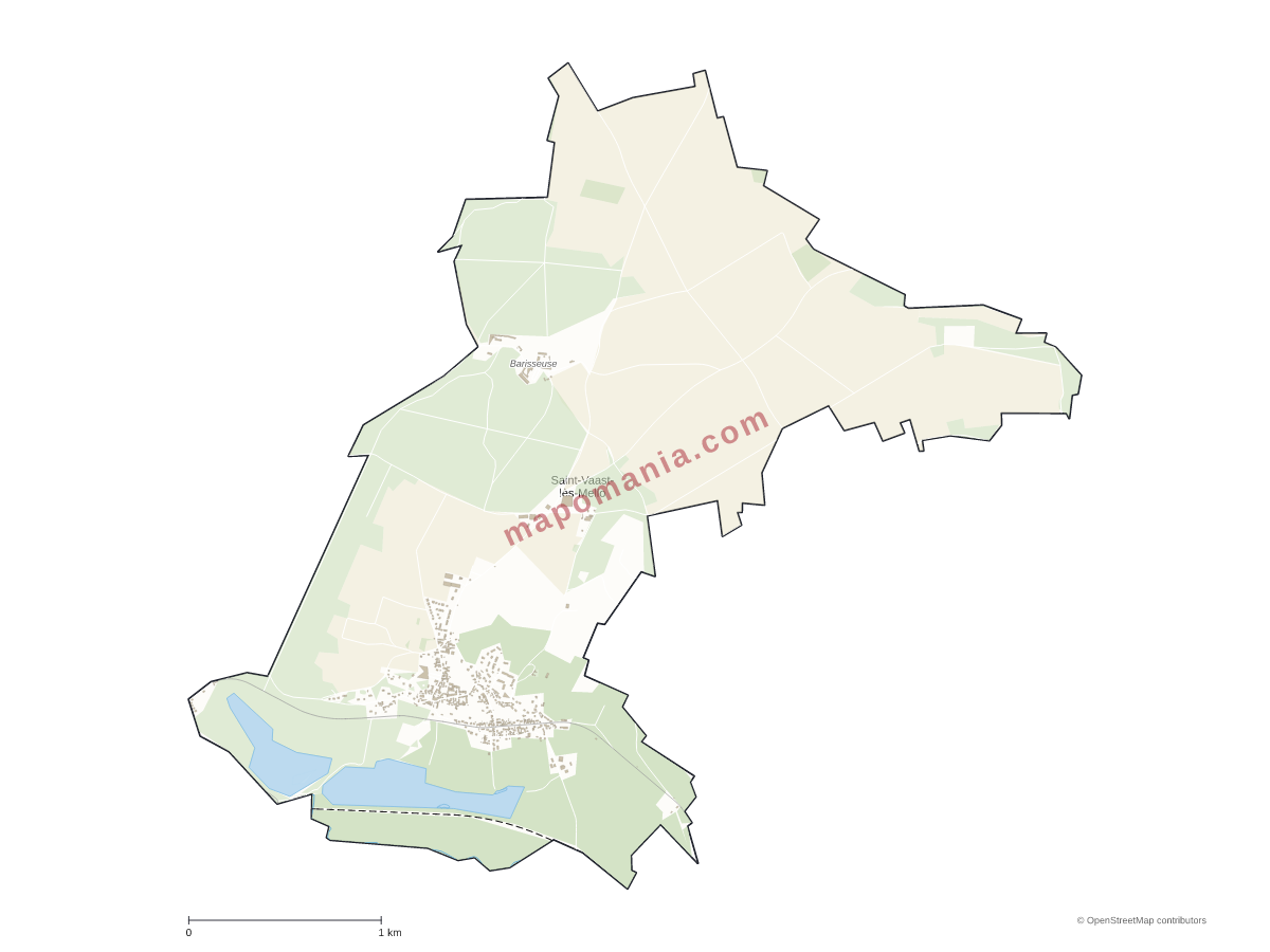 Carte de Saint-Vaast-lès-Mello à personnaliser