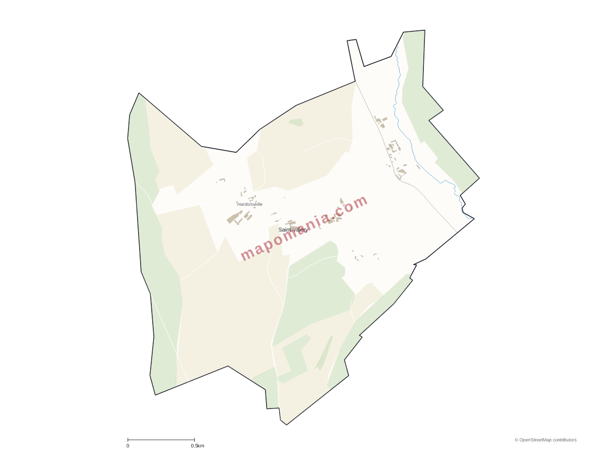 Carte de Saint-Valery à personnaliser