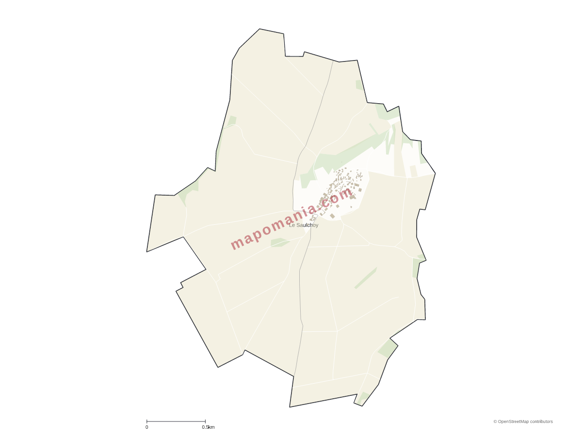 Carte de Le Saulchoy à personnaliser