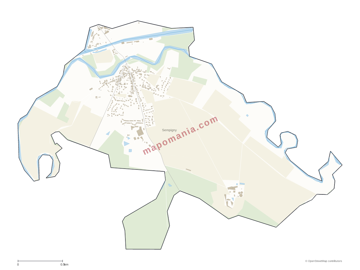 Carte de Sempigny à personnaliser