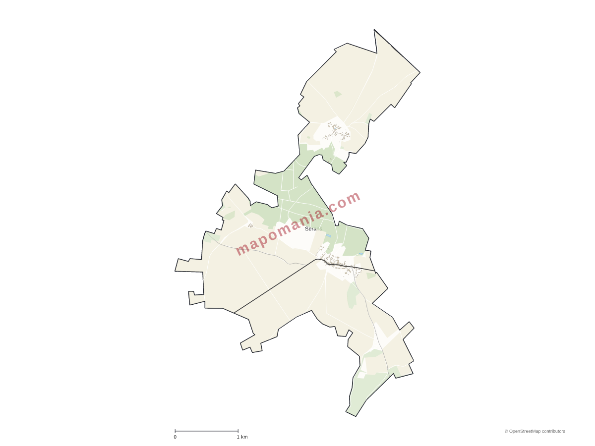 Carte de Serans à personnaliser
