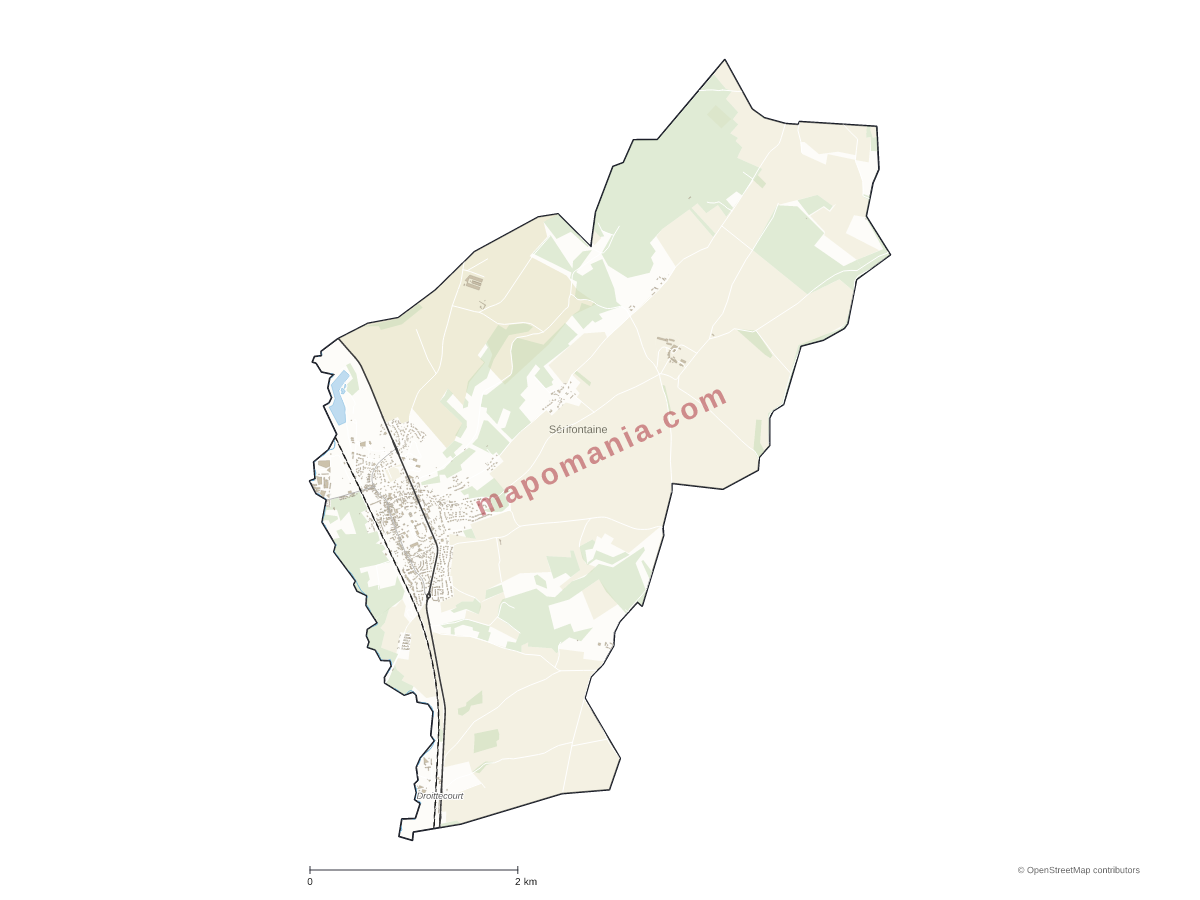 Carte de Sérifontaine à personnaliser