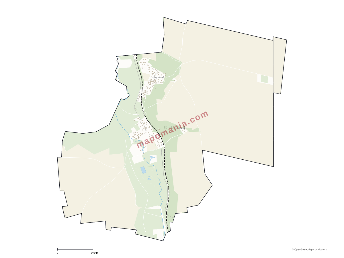 Carte de Séry-Magneval à personnaliser