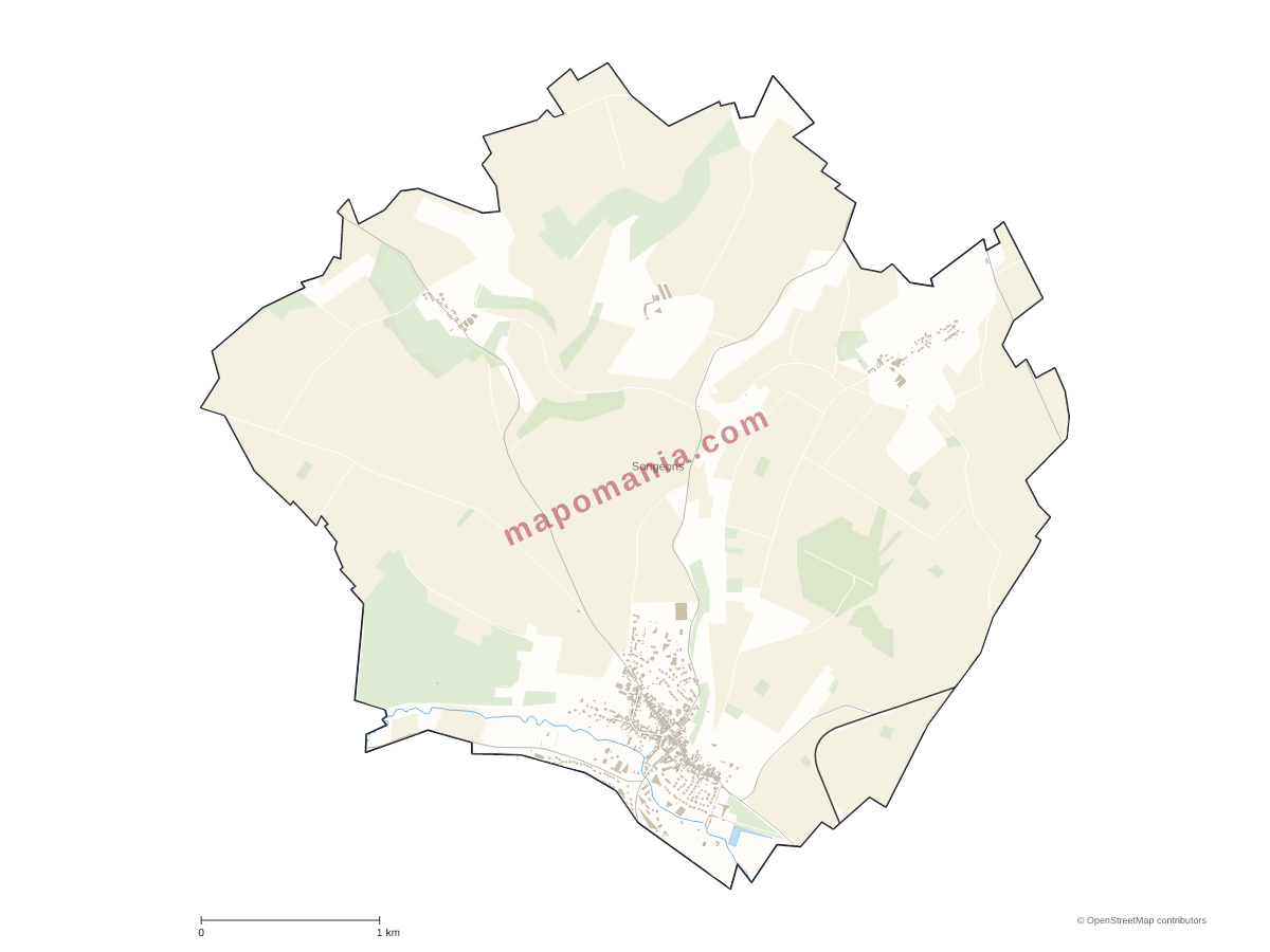 Carte de Songeons à personnaliser
