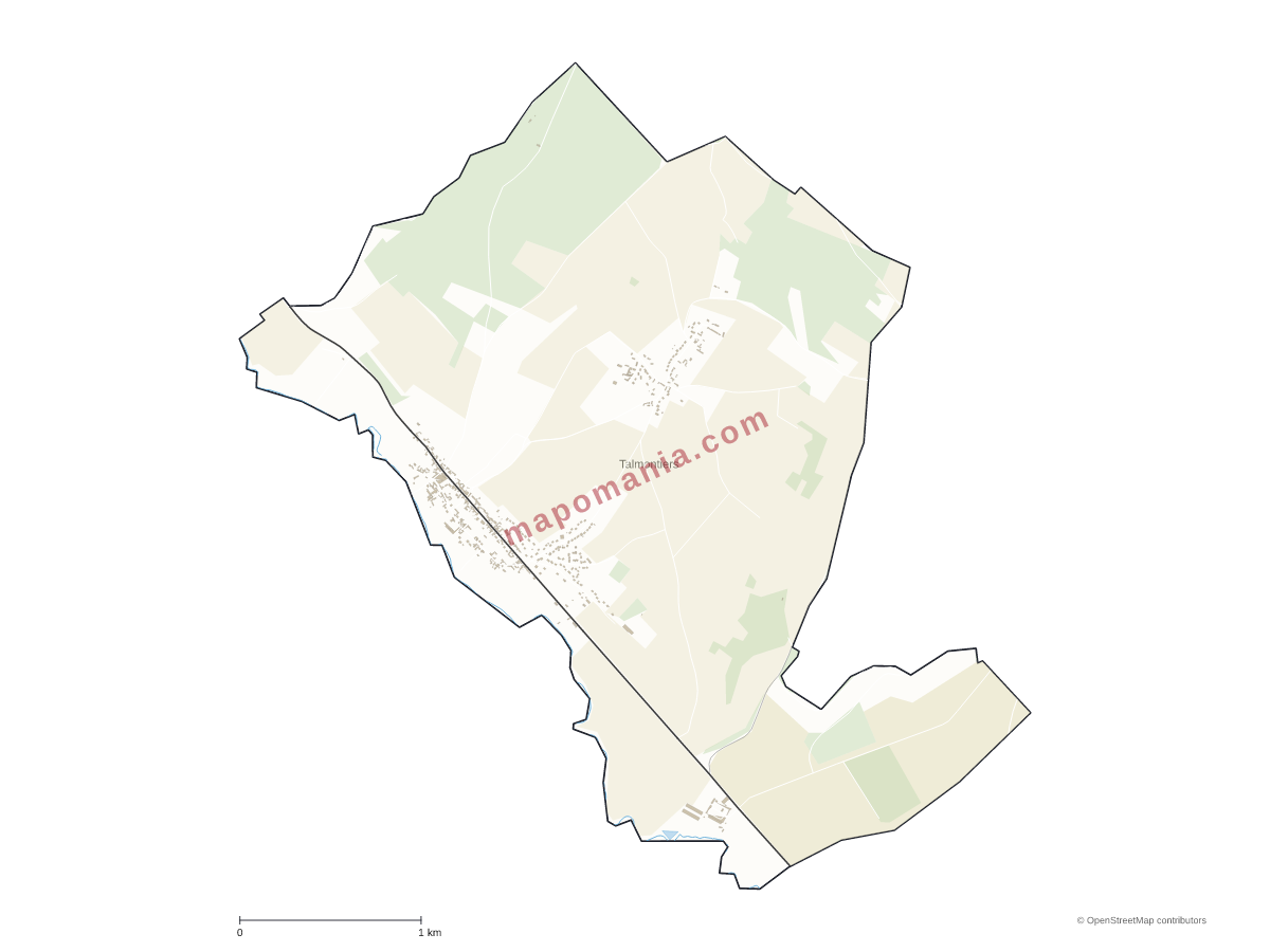 Carte de Talmontiers à personnaliser