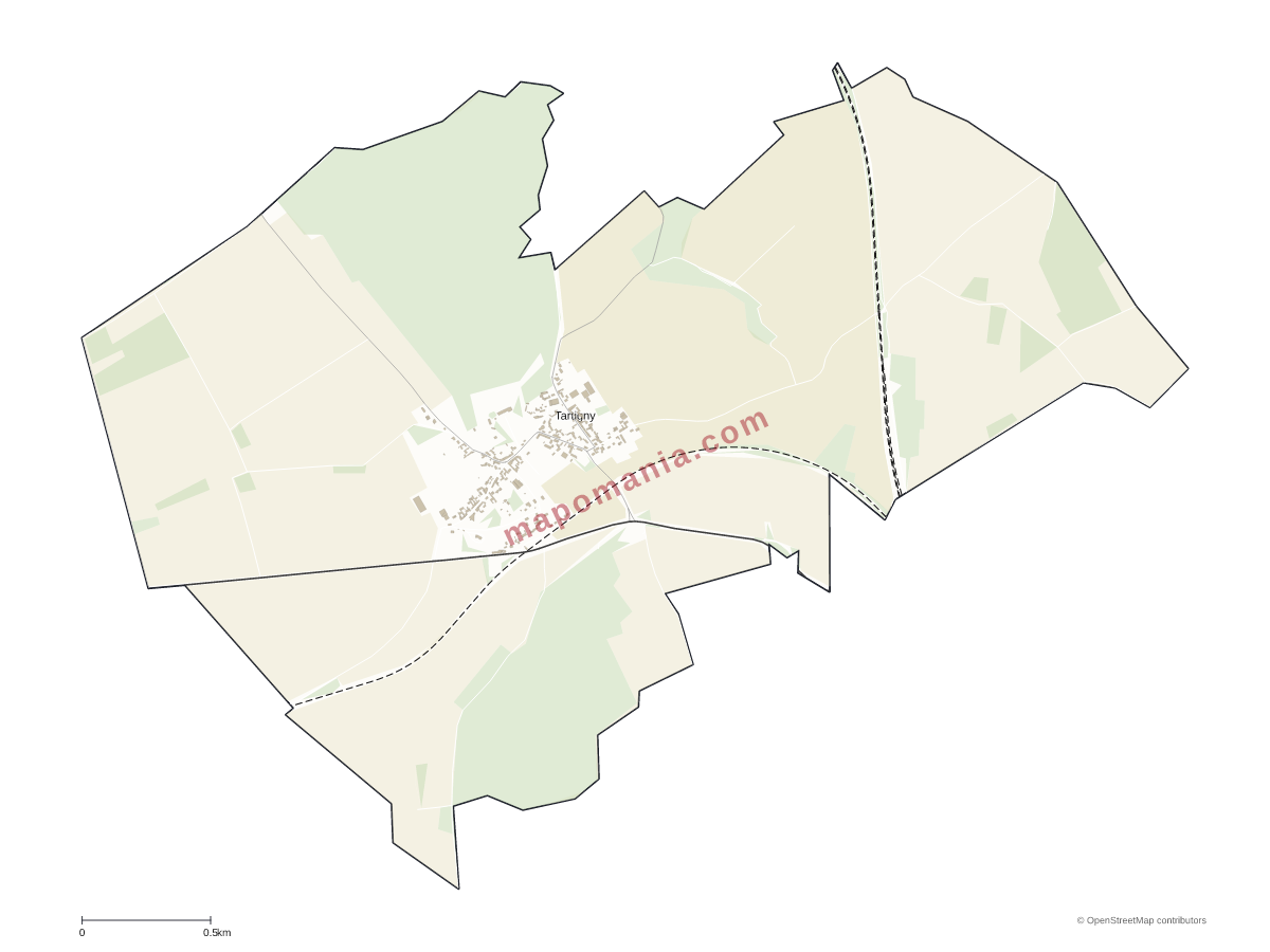 Carte de Tartigny à personnaliser