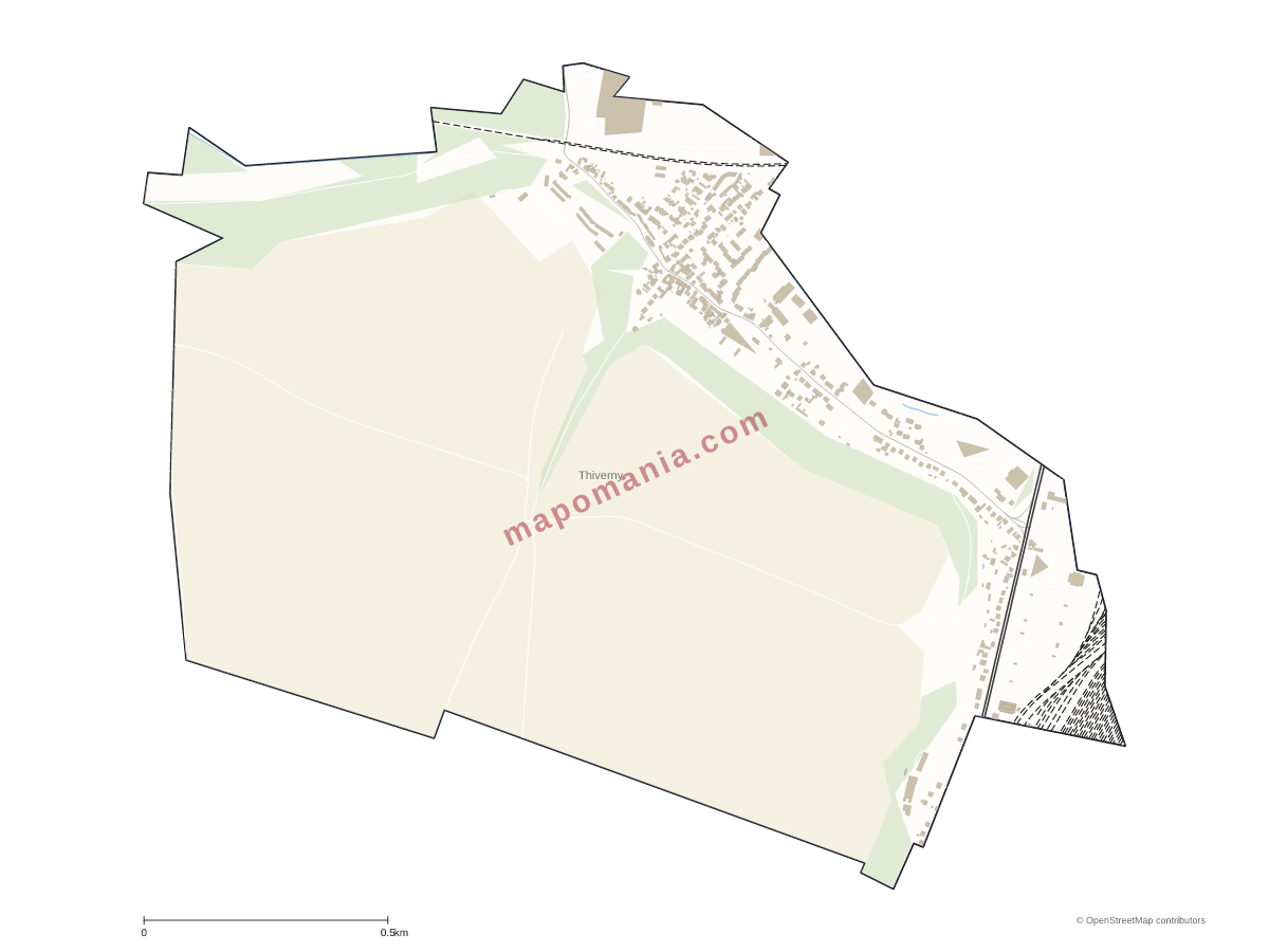 Carte de Thiverny à personnaliser