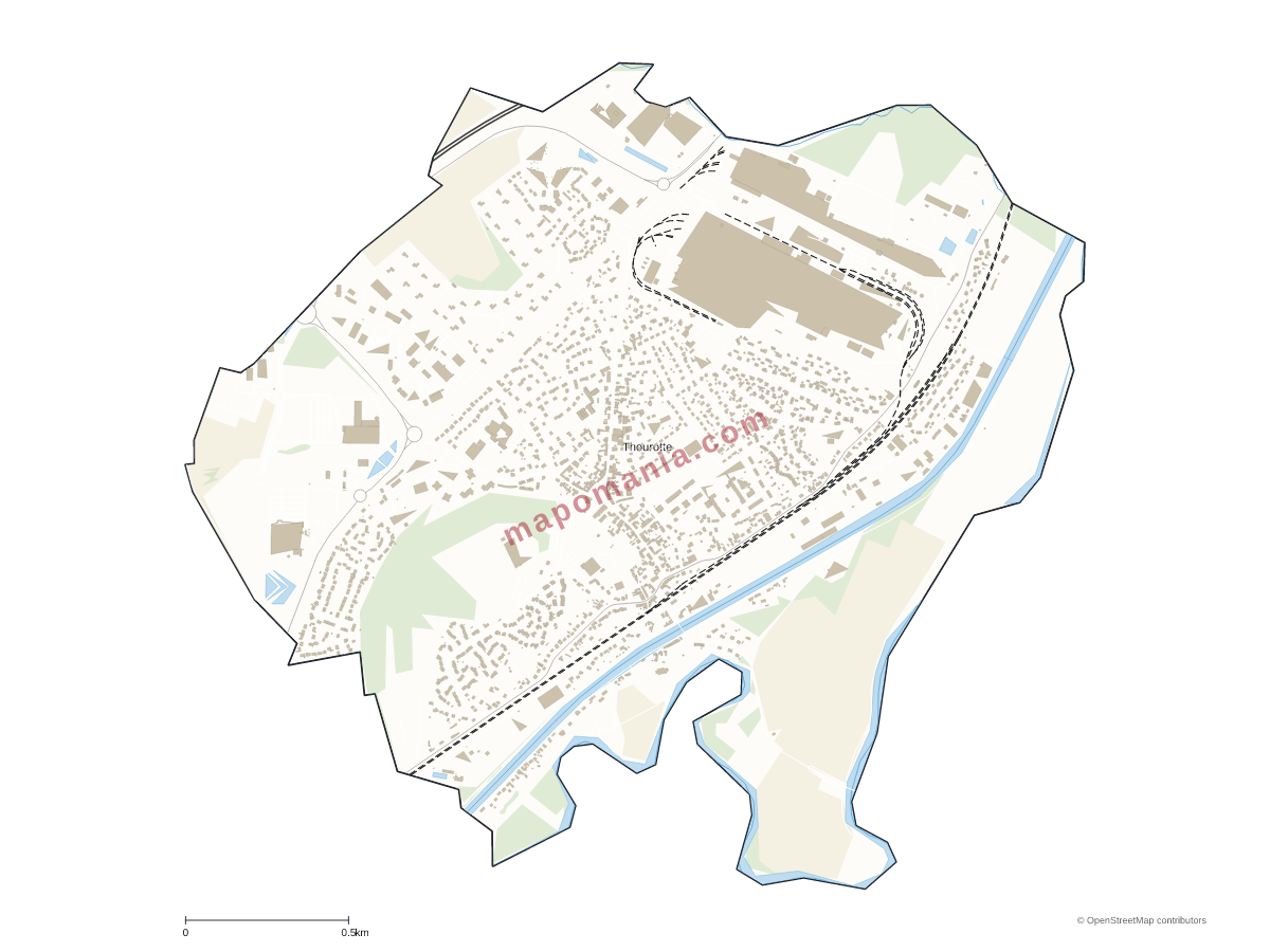 Carte de Thourotte à personnaliser