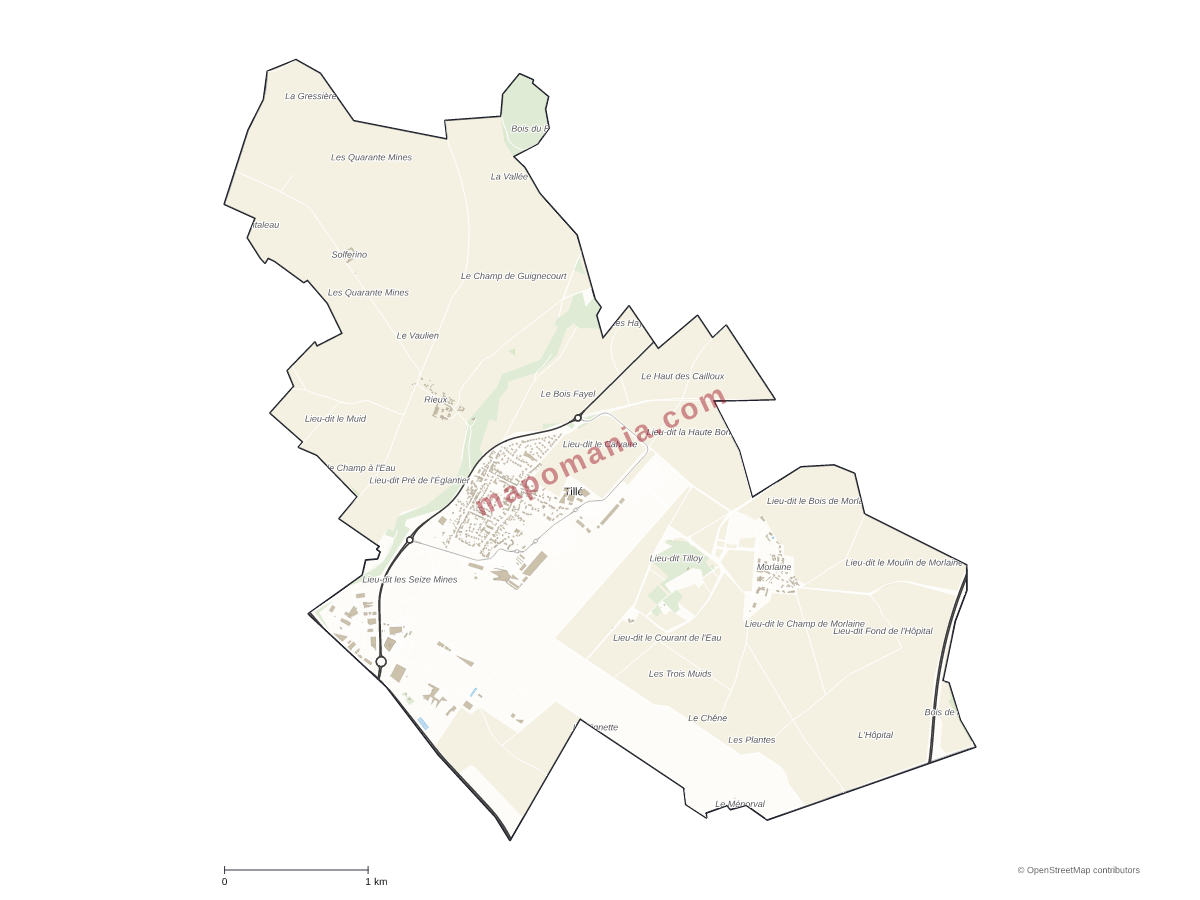 Carte de Tillé à personnaliser