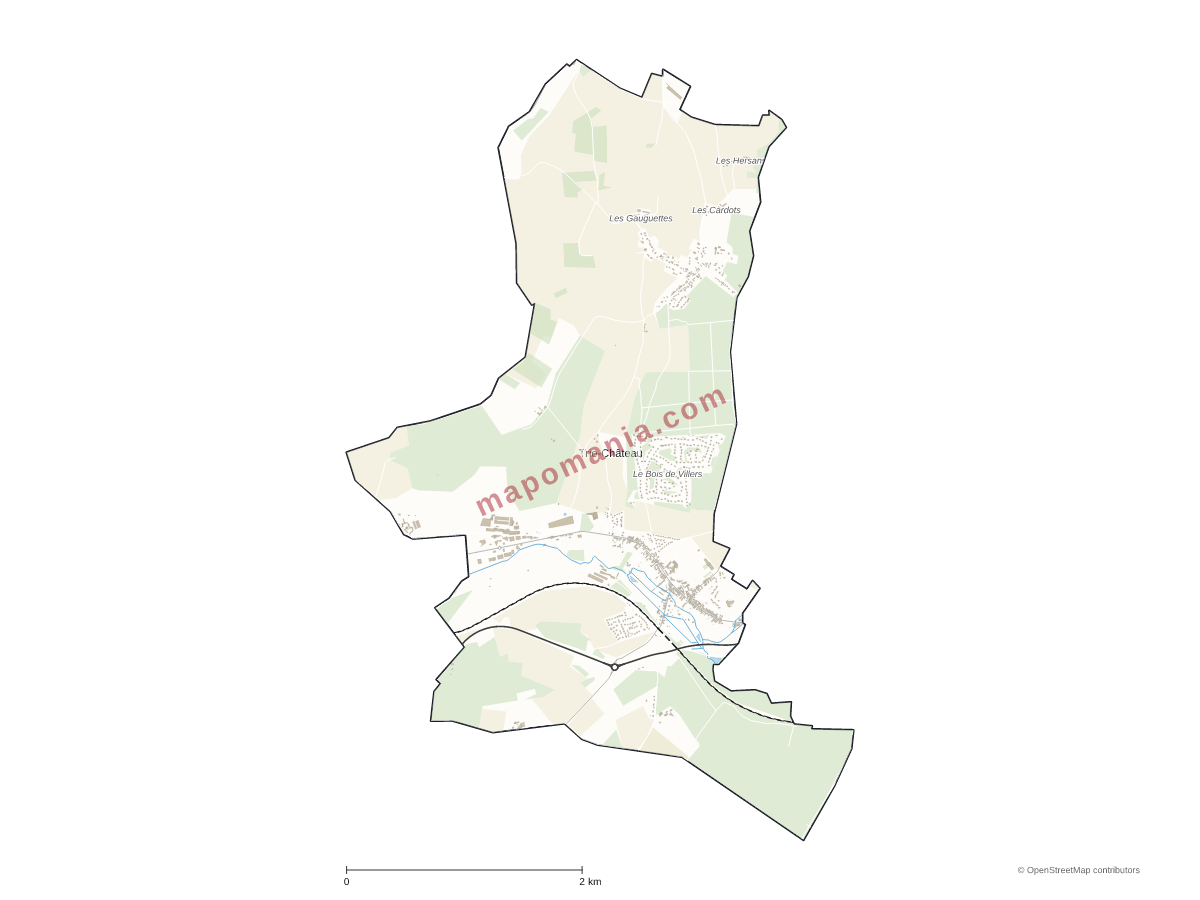Carte de Trie-Château à personnaliser