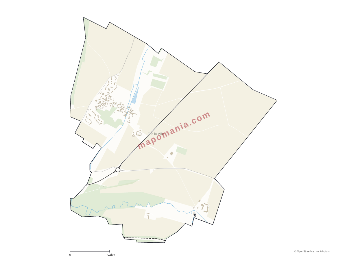 Carte de Trie-la-Ville à personnaliser