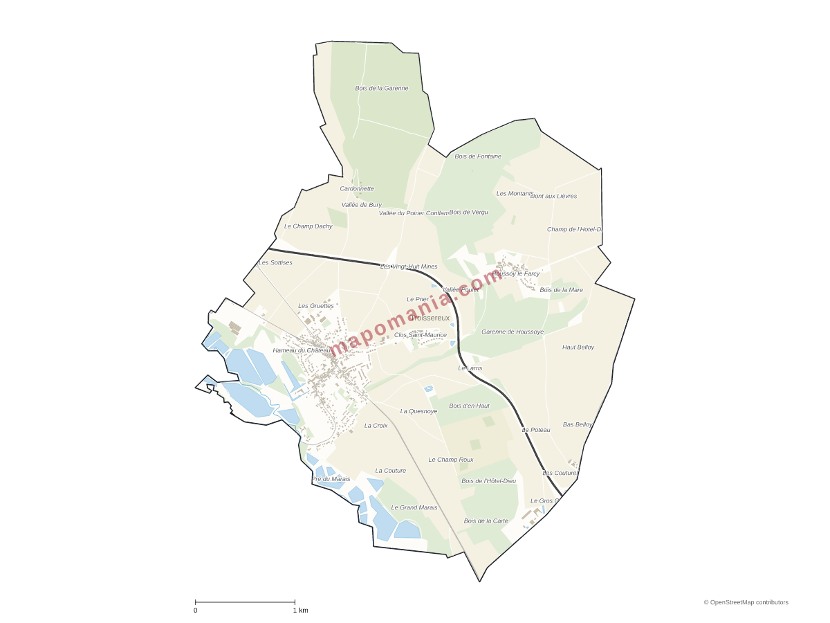 Carte de Troissereux à personnaliser