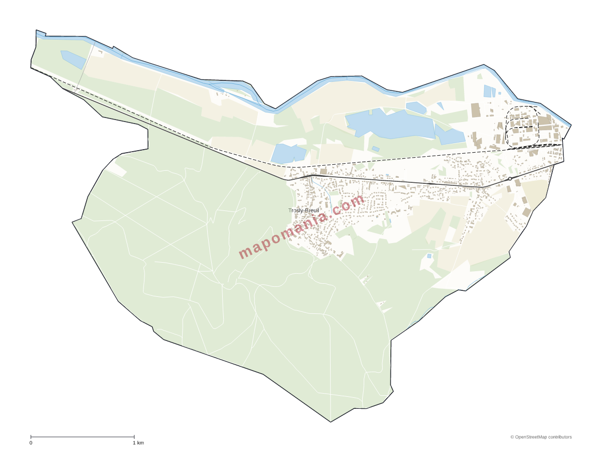 Carte de Trosly-Breuil à personnaliser