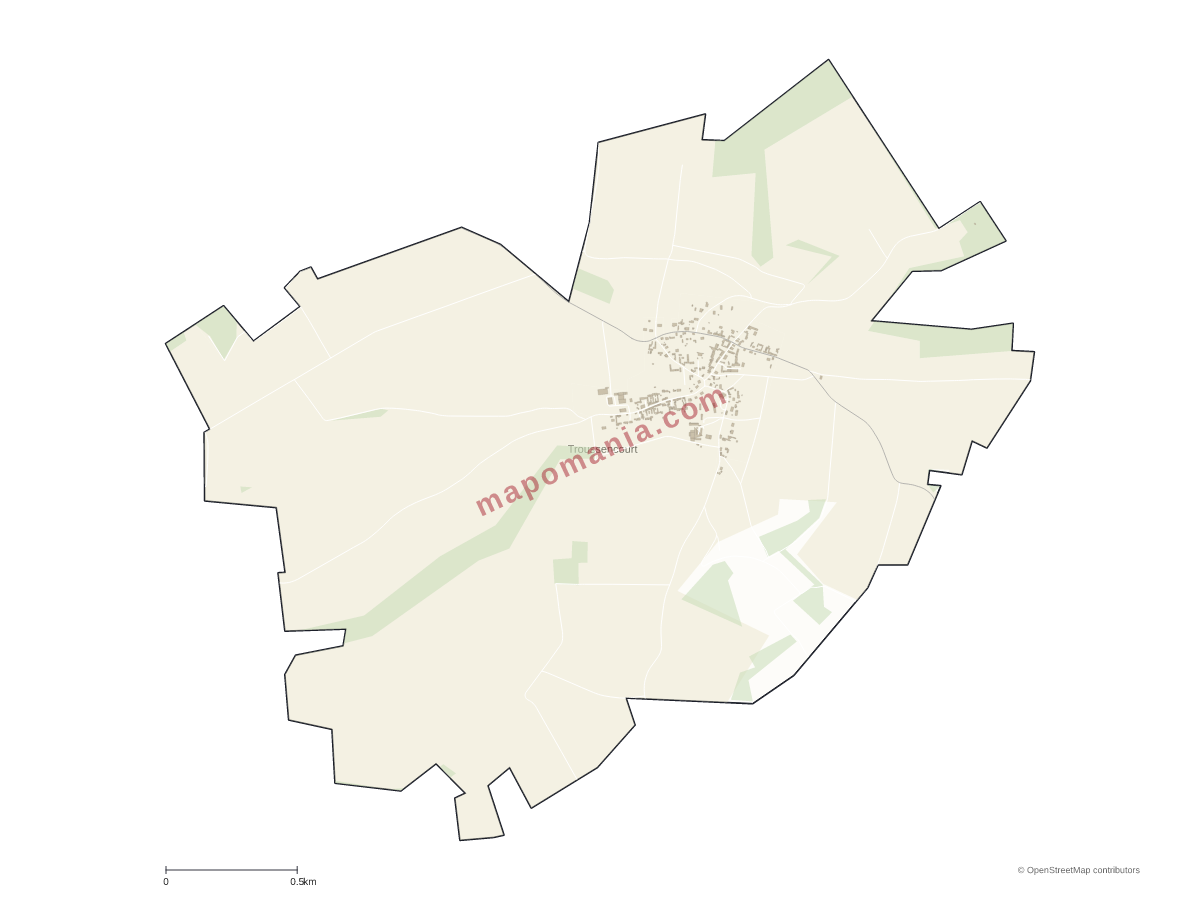 Carte de Troussencourt à personnaliser