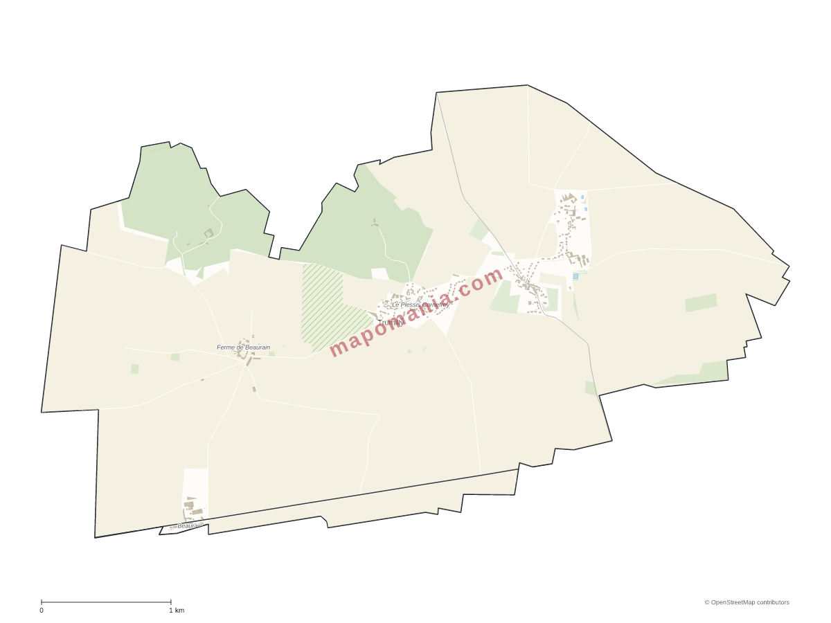 Carte de Trumilly à personnaliser