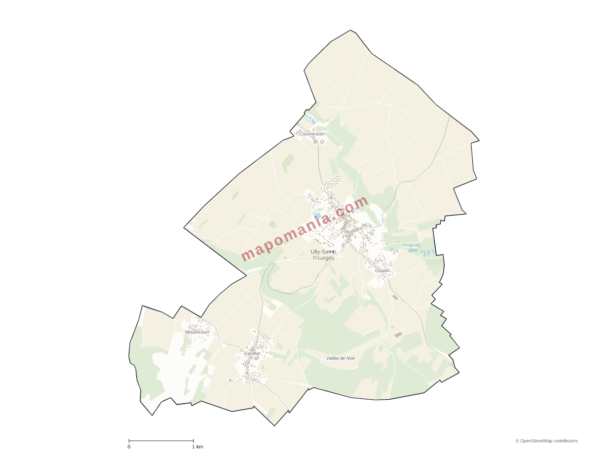 Carte de Ully-Saint-Georges à personnaliser