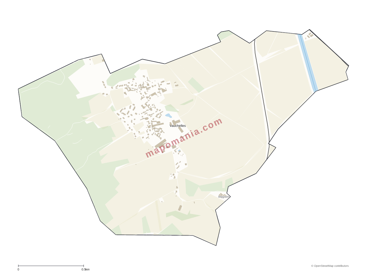 Carte de Vauchelles à personnaliser