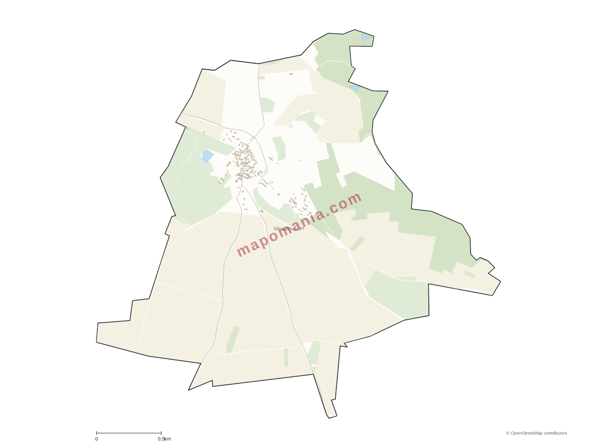 Carte de Vaudancourt à personnaliser