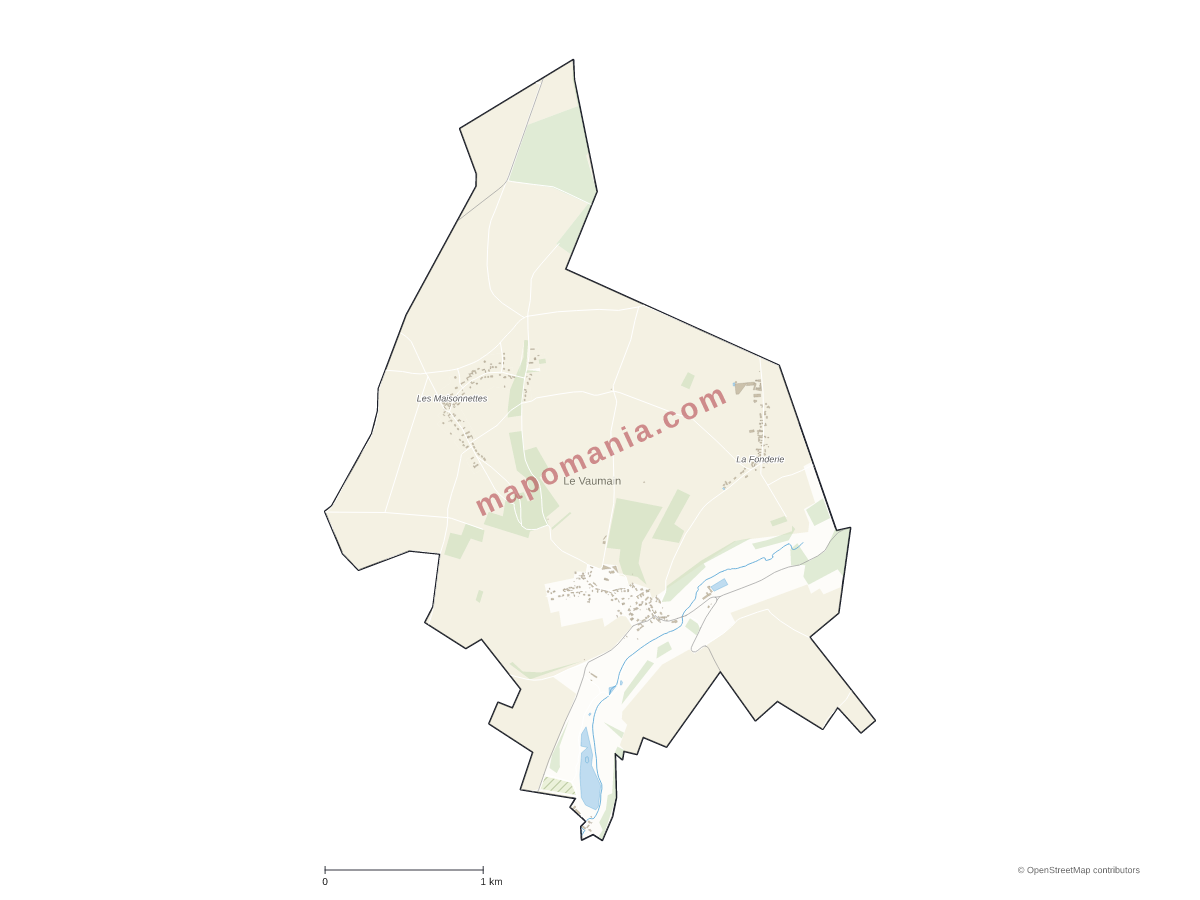 Carte de Le Vaumain à personnaliser