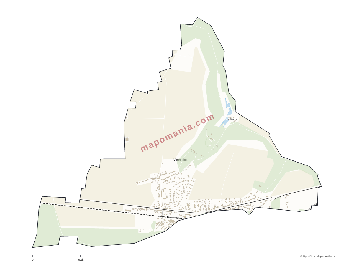 Carte de Vaumoise à personnaliser