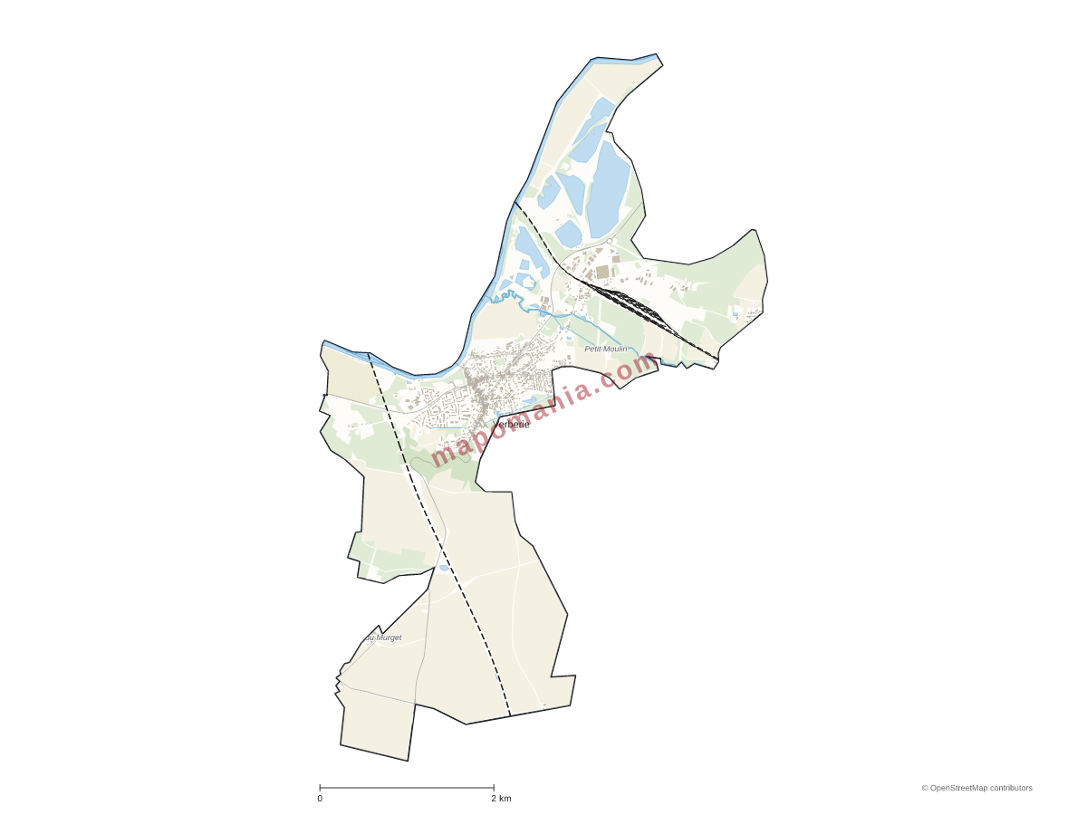 Carte de Verberie à personnaliser