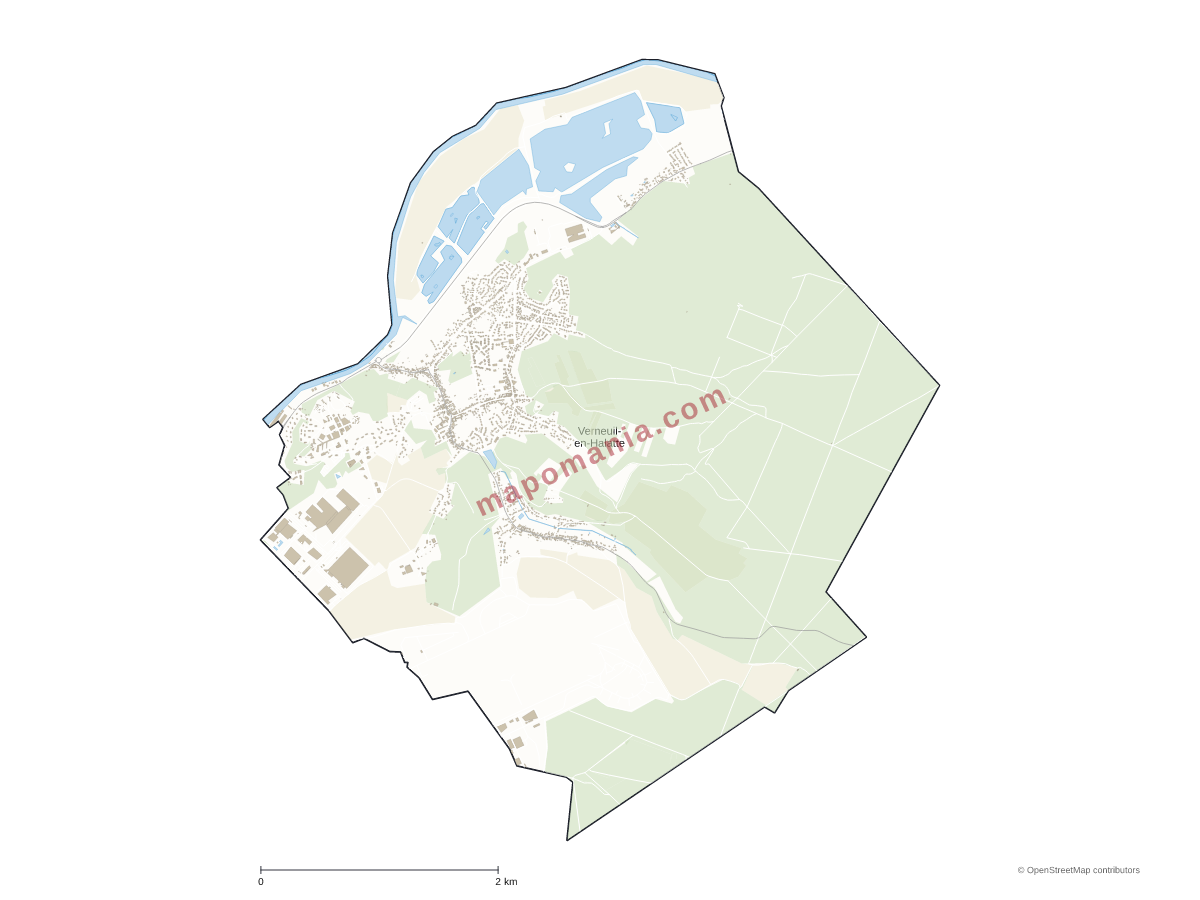 Carte de Verneuil-en-Halatte à personnaliser