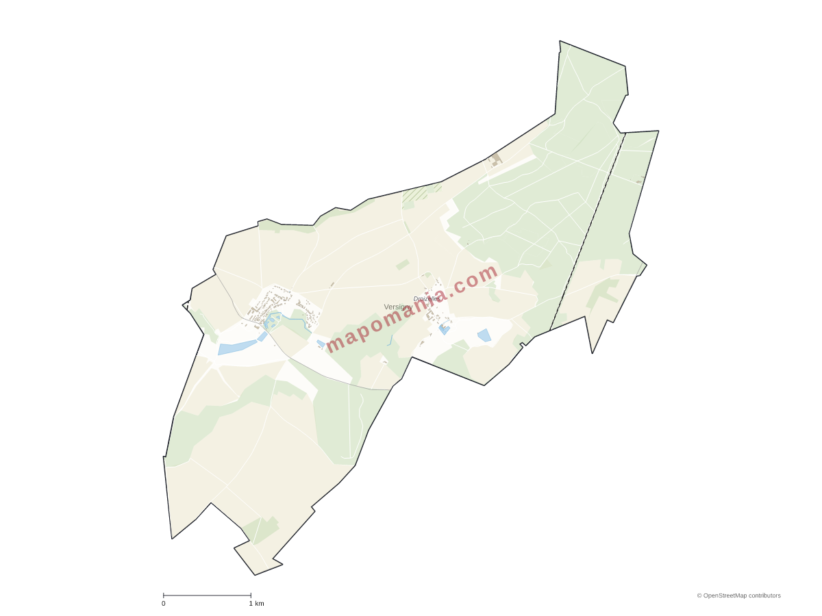 Carte de Versigny à personnaliser
