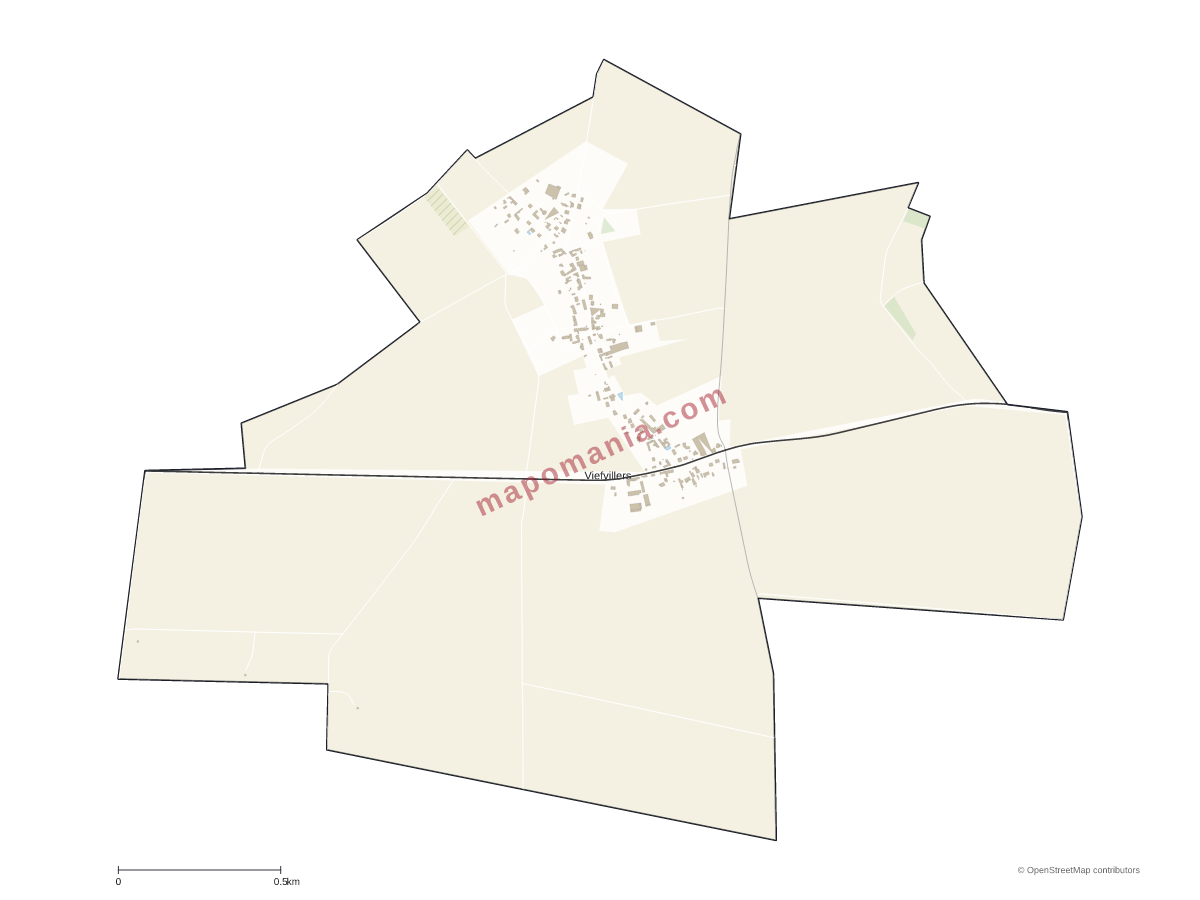 Carte de Viefvillers à personnaliser