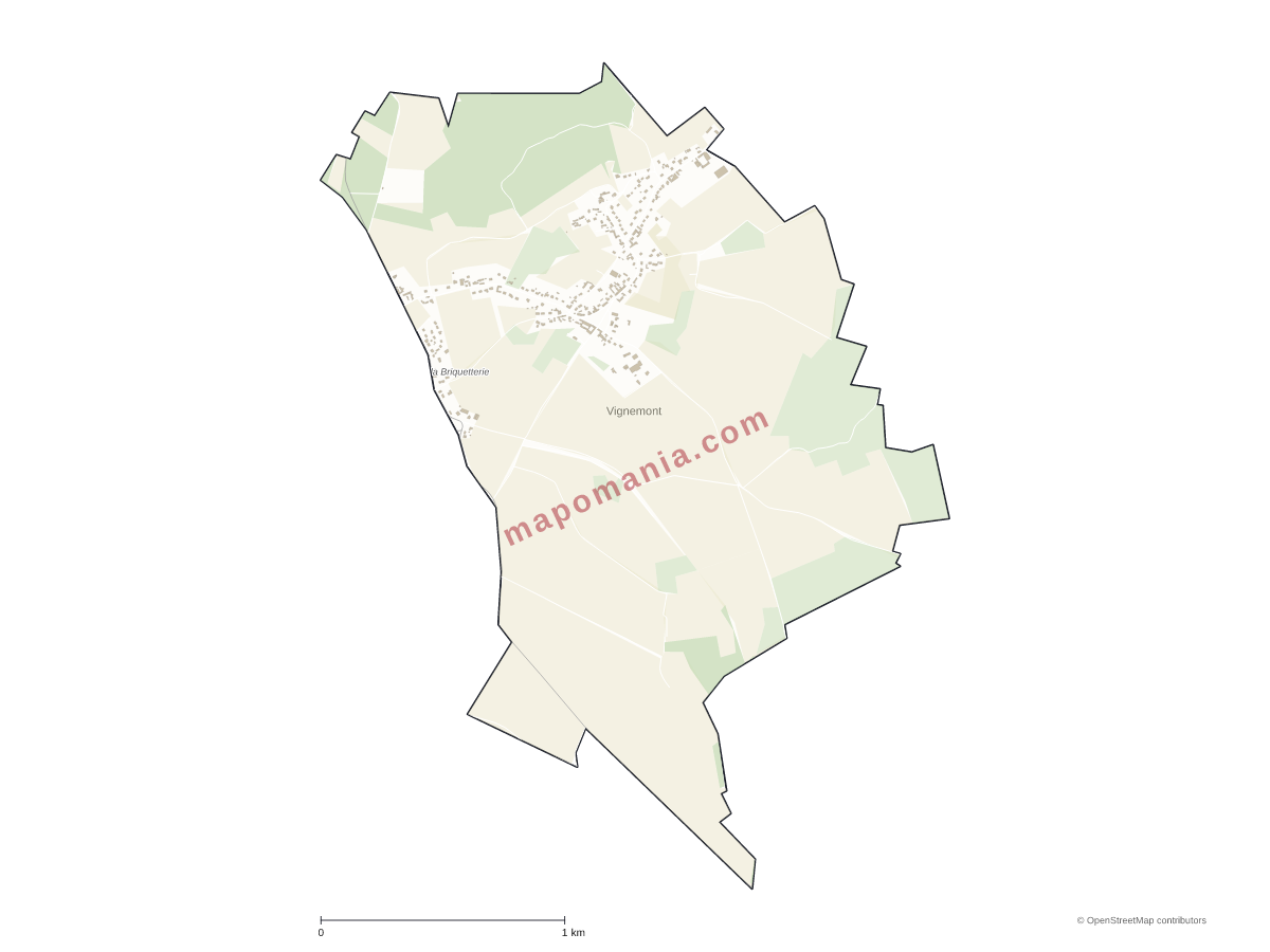 Carte de Vignemont à personnaliser
