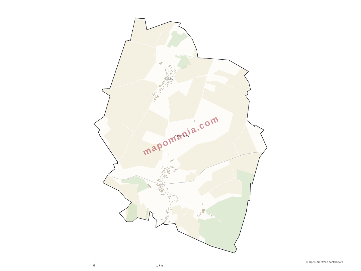 Carte de Villembray à personnaliser