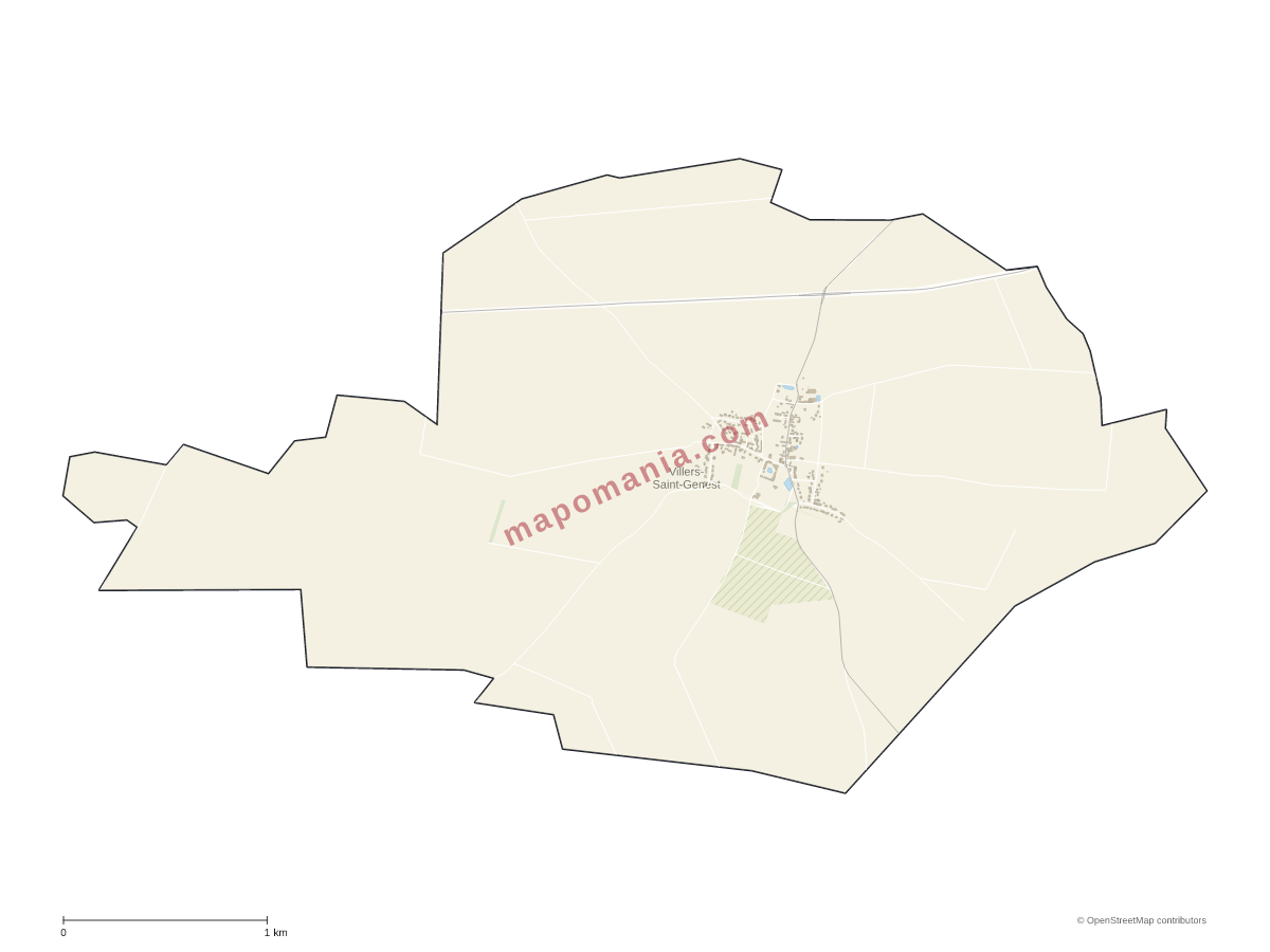 Carte de Villers-Saint-Genest à personnaliser