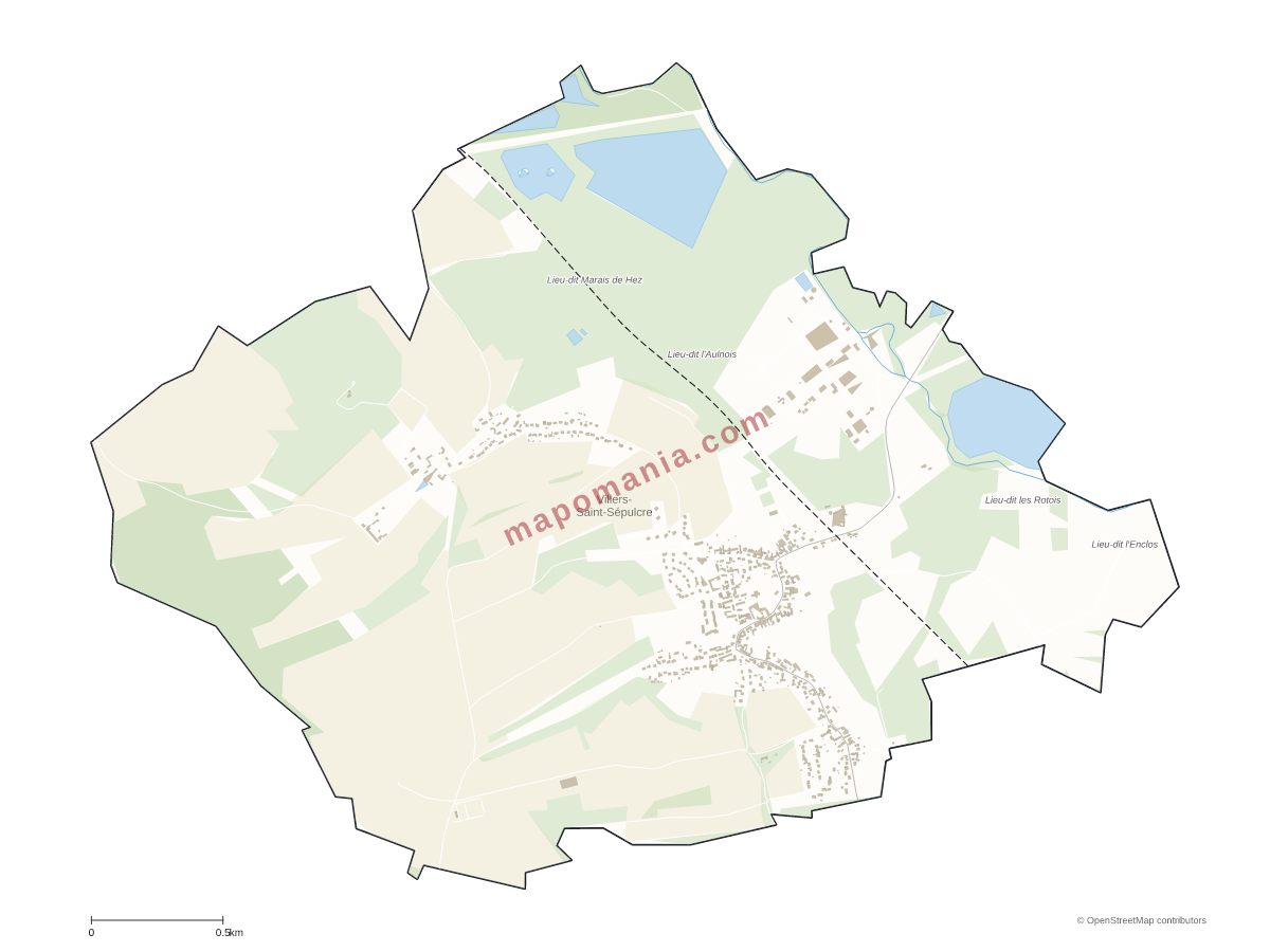 Carte de Villers-Saint-Sépulcre à personnaliser