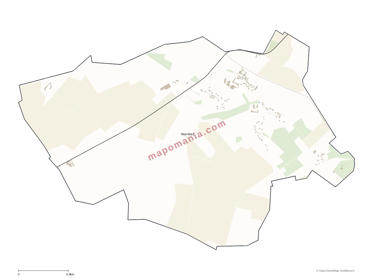 Carte de Wambez à personnaliser