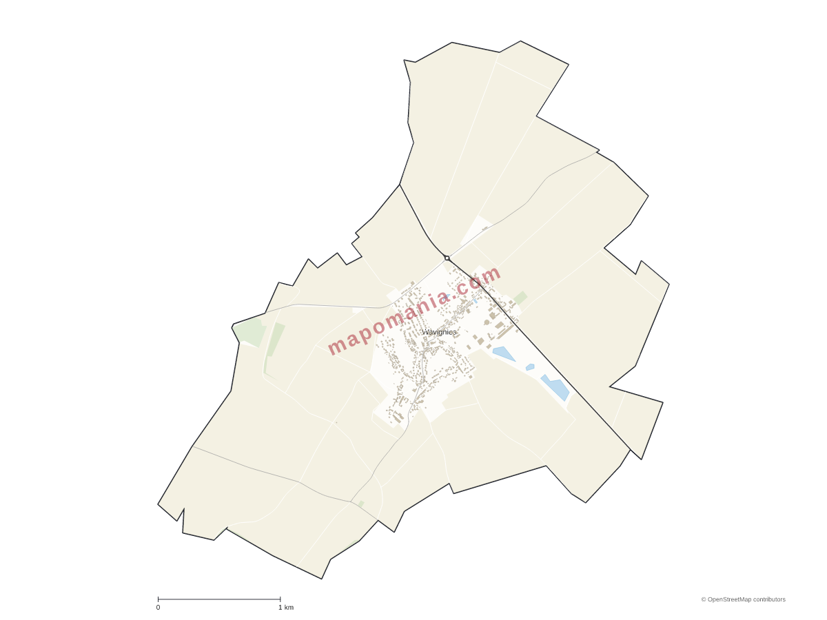 Carte de Wavignies à personnaliser