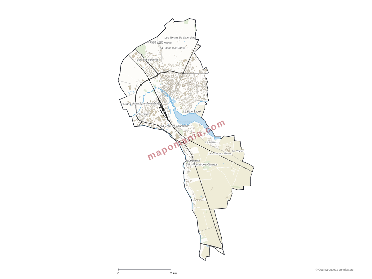 Carte de Argentan à personnaliser