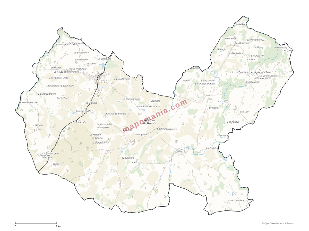 Carte de Athis-Val de Rouvre à personnaliser