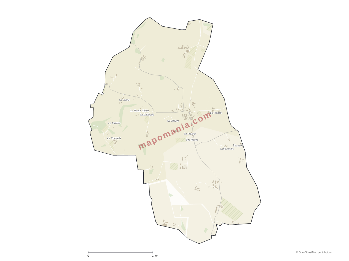 Carte de Avrilly à personnaliser