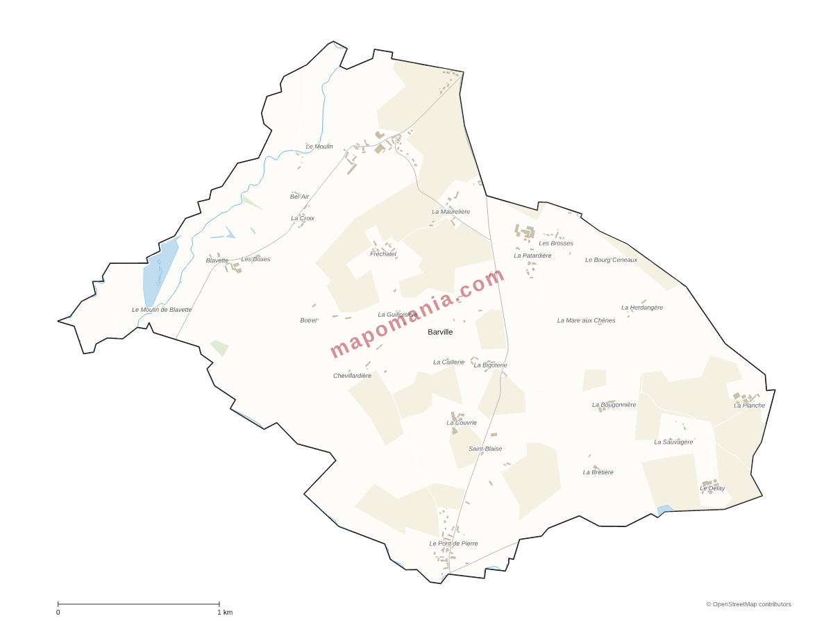 Carte de Barville à personnaliser