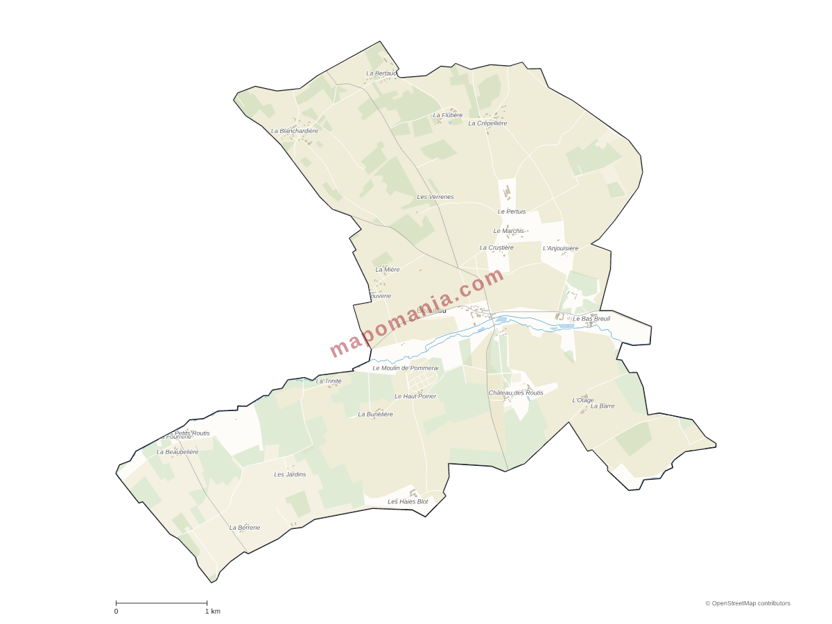 Carte de Beaulieu à personnaliser