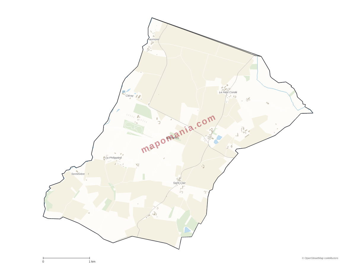 Carte de Belfonds à personnaliser
